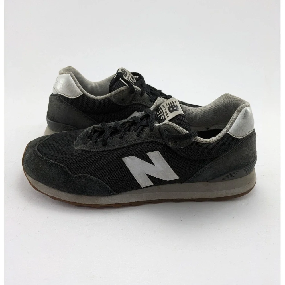 Mens New‎ Balance 515 Black Gray Suede Low Top Running Shoes ML515HL3 Size 11.5